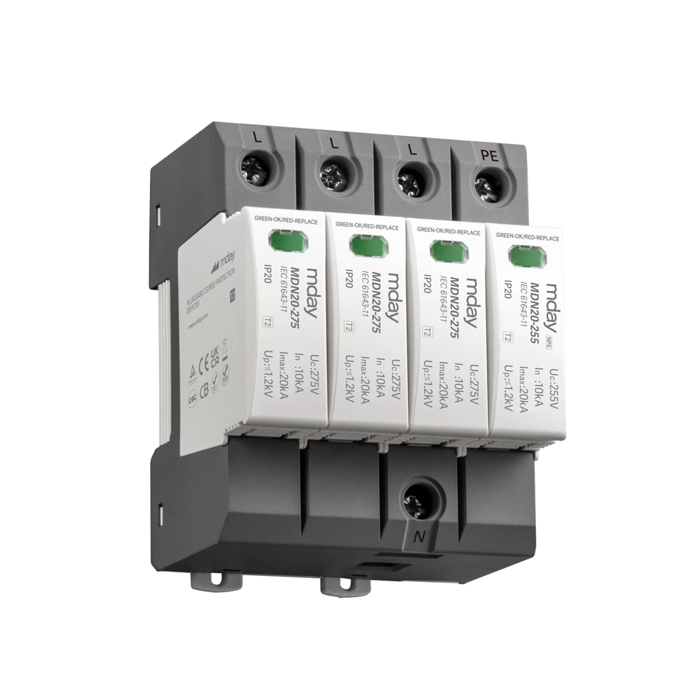 T3 3p+npe Surge Arrester Type 2+3 Surge Protection Device Module 275v Whole Home Surge Protector