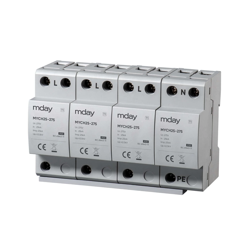 Arrester 3 Phase 4p 275v T1 25ka Commercial Electric Surge Protector