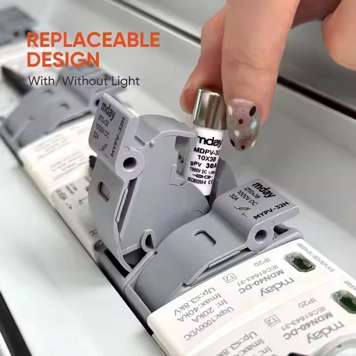 Solar Photovoltaic Protection 32a Dc 1000v Fuse With Fuse Holder Dc Fuse