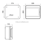 Oem/odm 1 Input 1 Output 18/24/36/54-way Photovoltaic Combiner Box Plastic Electric Outdoor Waterproof Ip65 Panel Mount Distribution Box